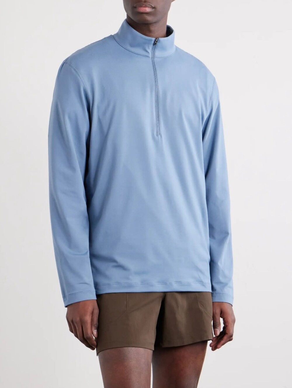 Lululemon Slim-Fit Stretch Blue Jersey Half-Zip Size M